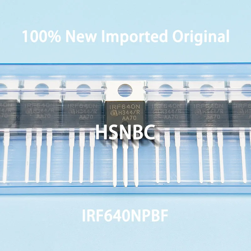 10Pcs/Lot IRF640N IRF640NPBF IRF640 TO-220 200V 18A MOSFET N-Channel Field-effect Transistor 100% New Imported Original