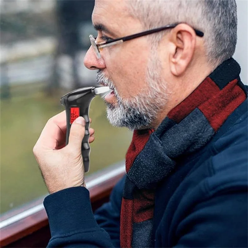 Immagine 7: GREENWON Digital Breath Alcohol Tester Rivelatore Etilometro portatile con bocchini