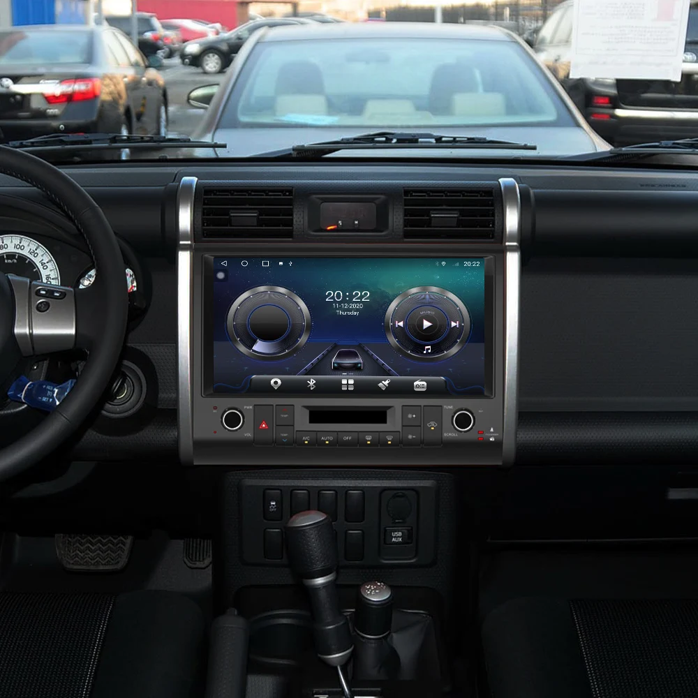 Player Multimídia Carplay de 13,3 Polegadas para FJ Cruiser 2007-2020, Rádio de Carro Android 11 Auto Sem Fio, Unidade Principal Navi