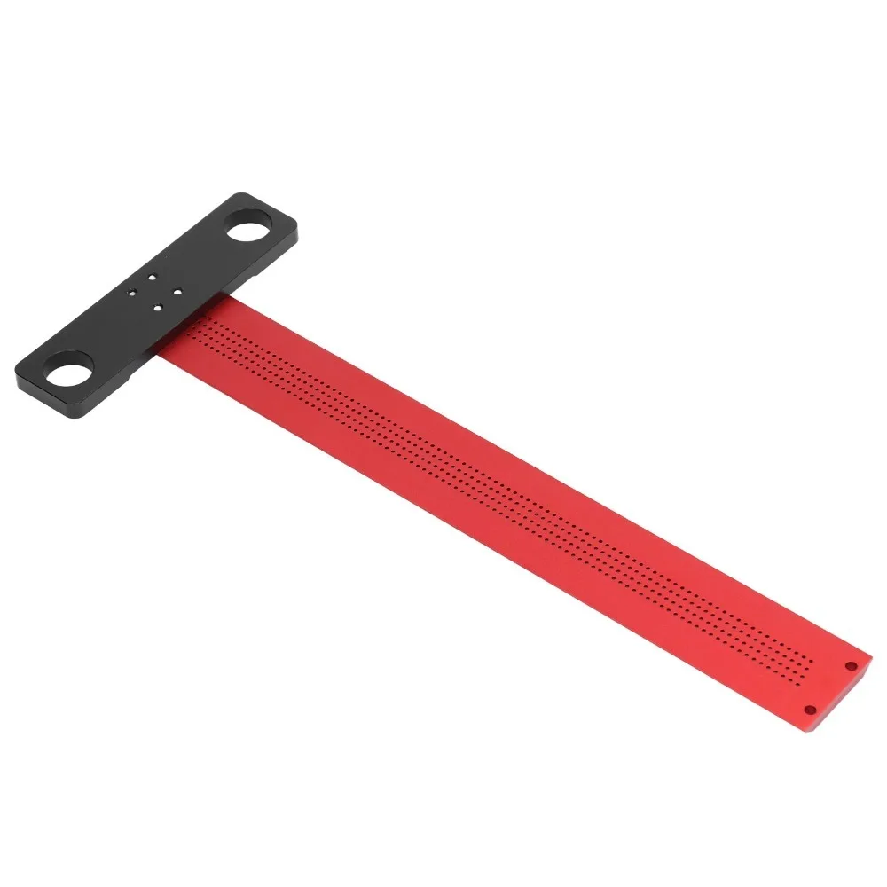 

Convenient Aluminum Alloy T Ruler T-Type Red Woodworking Ruler 12 Inch Precision Marking Tool Woodworking