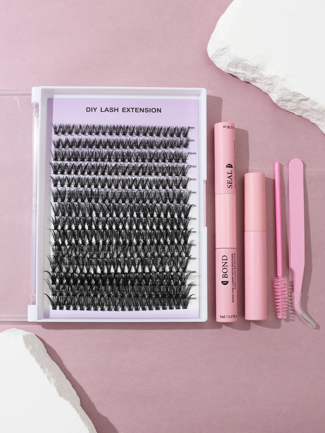 40p Large Capacity Hot Melt Eyelashes Natural Novice Single ClusterDIYSegmented False Eyelashes Set