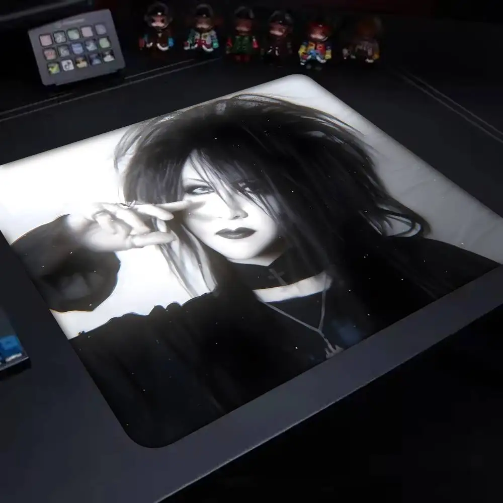 1 قطعة لوحة ماوس قوطية مانا سما كلاها غير قابلة للانزلاق مناسبة لأجهزة الكمبيوتر المكتبية وأجهزة الكمبيوتر المحمولة والألعاب الرياضية الإلكترونية حصير مكتبي XXL لوحة المفاتيح #5