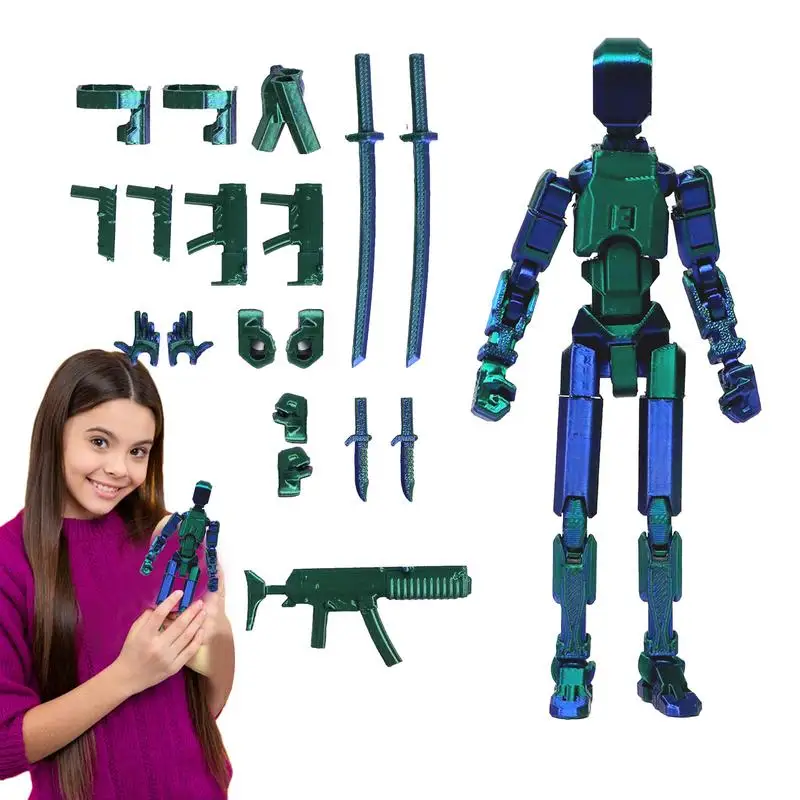 3d Geprint Action Figure Diy Geassembleerd Action Figure Speelgoed Meerdere Accessoires Actiefiguren Voor Verjaardag Kerst