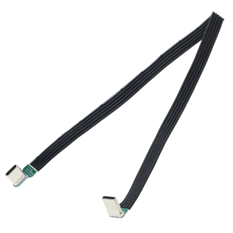 كابل USB C إلى C مرن مسطح من السيليكون للكاميرا والهواتف الذكية