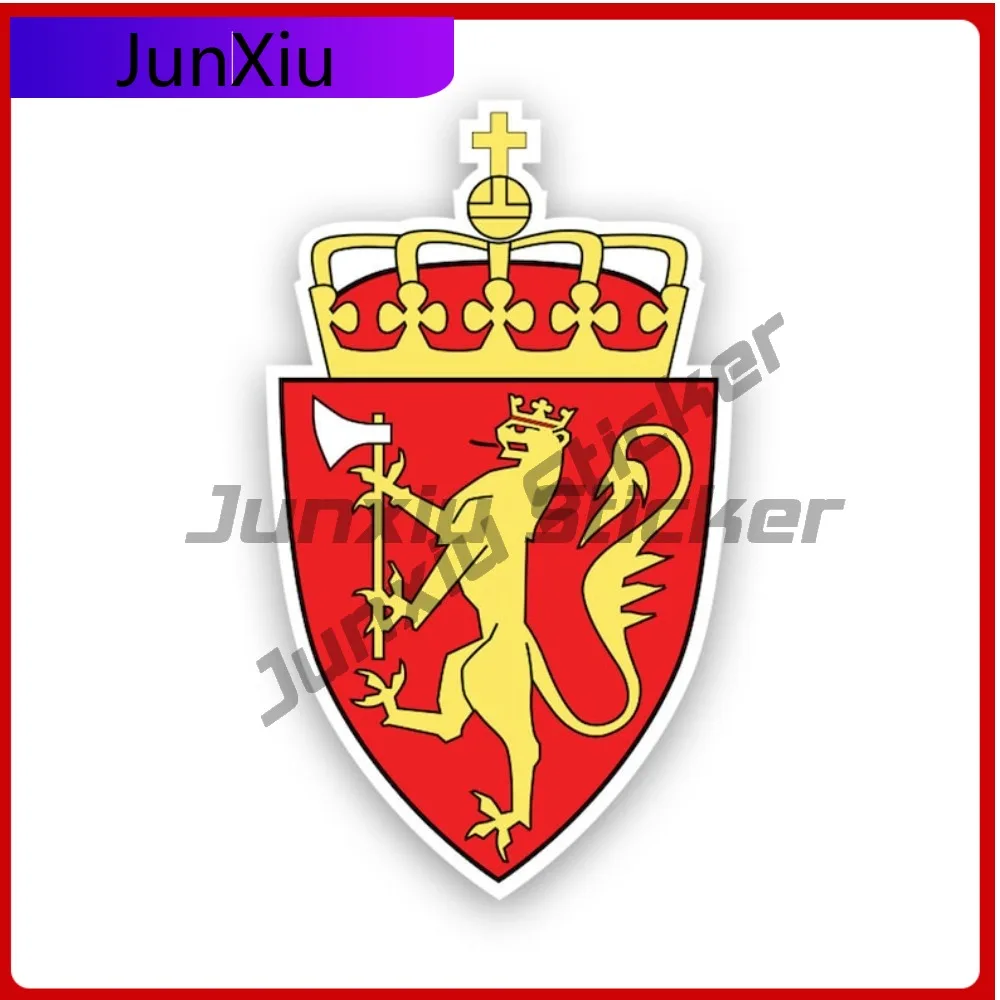 

Norwegian Coat Of Sun Resistant Waterproof Cartoon For Car Window Truck Helmet No Residue Easy To Remove Decal Weather Resistant