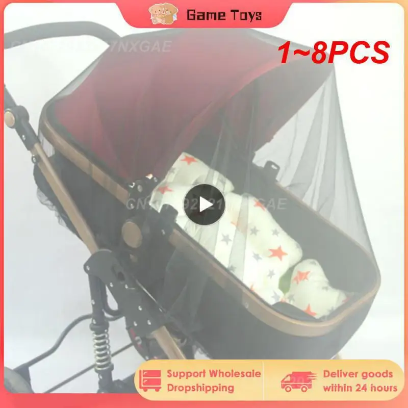 

Летняя москитная сетка для детской коляски, детская безопасная сетчатая прогулочная коляска, 1 ~ 8 шт.