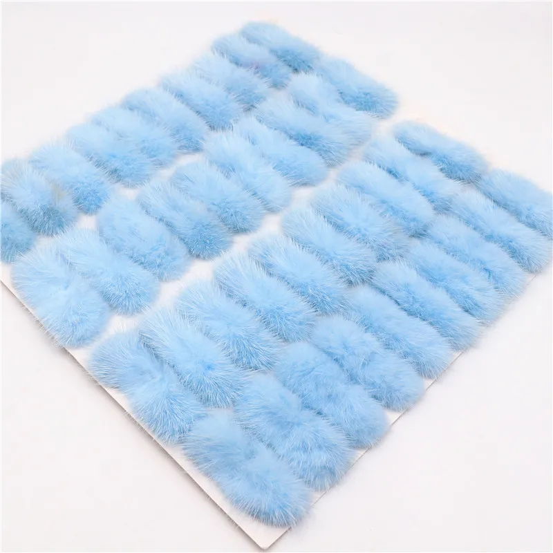 Bowknot Mink Fur Pompoms 28mm*68mm Fluffy Soft Pompones Diy Pompons Keychain Hair Decor Sewing Craft Supplies Gift Wholesale