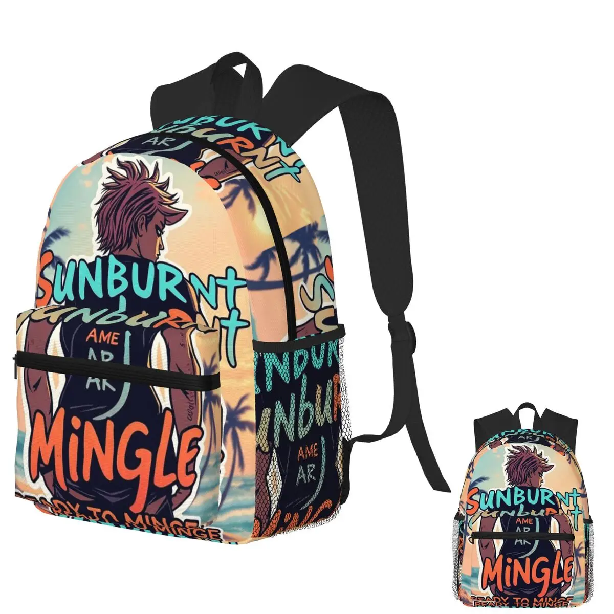 

Bad Boy In Summer Mood Student Backpack School Bag Hiking Travel Daypack for Men Women Fashion Bookbag Shoulder Bags