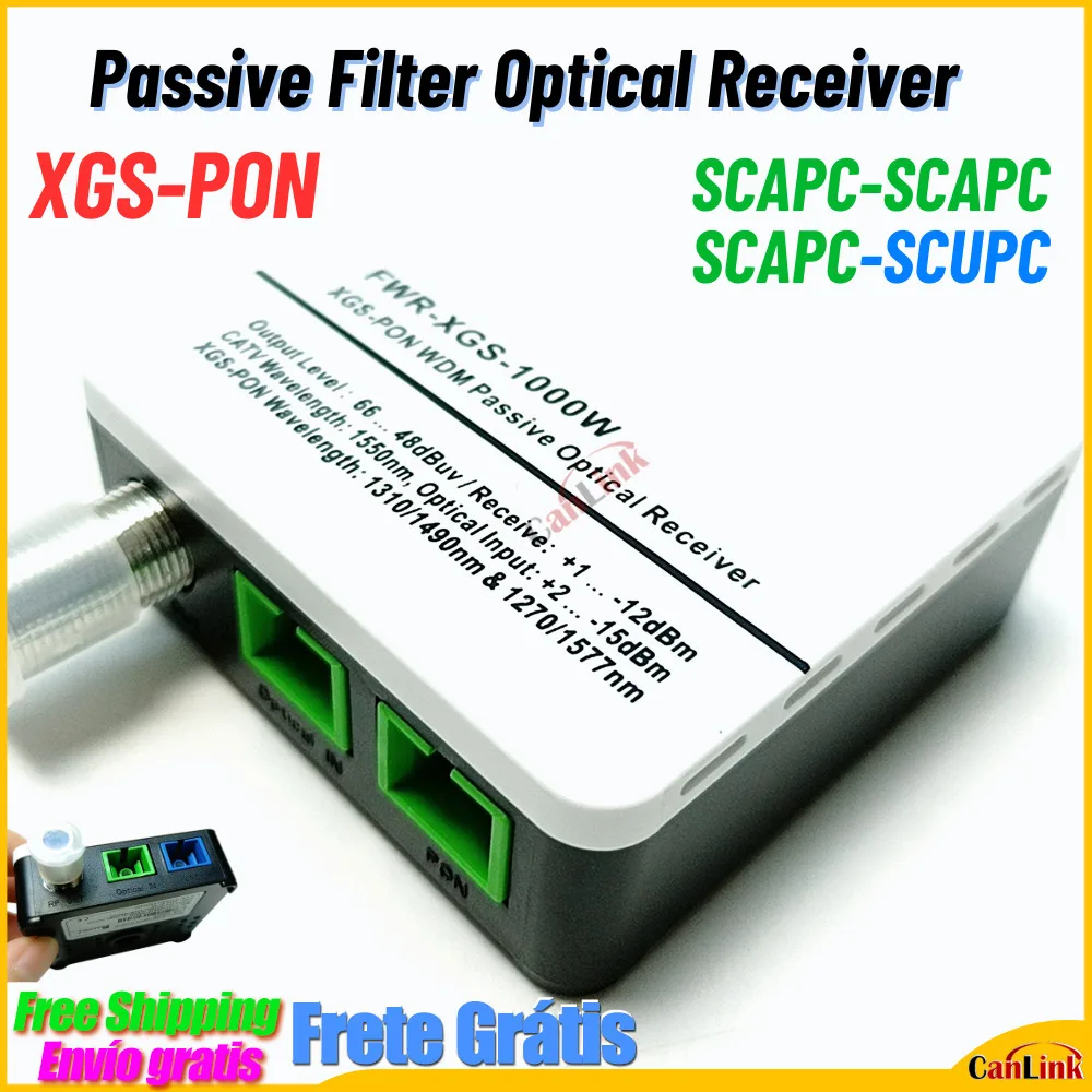 Passive FTTX 10G XGS-PON Panaive WDM Optical Reoeiver CATV Receiver Optial In SC/APC Out SC/UPC