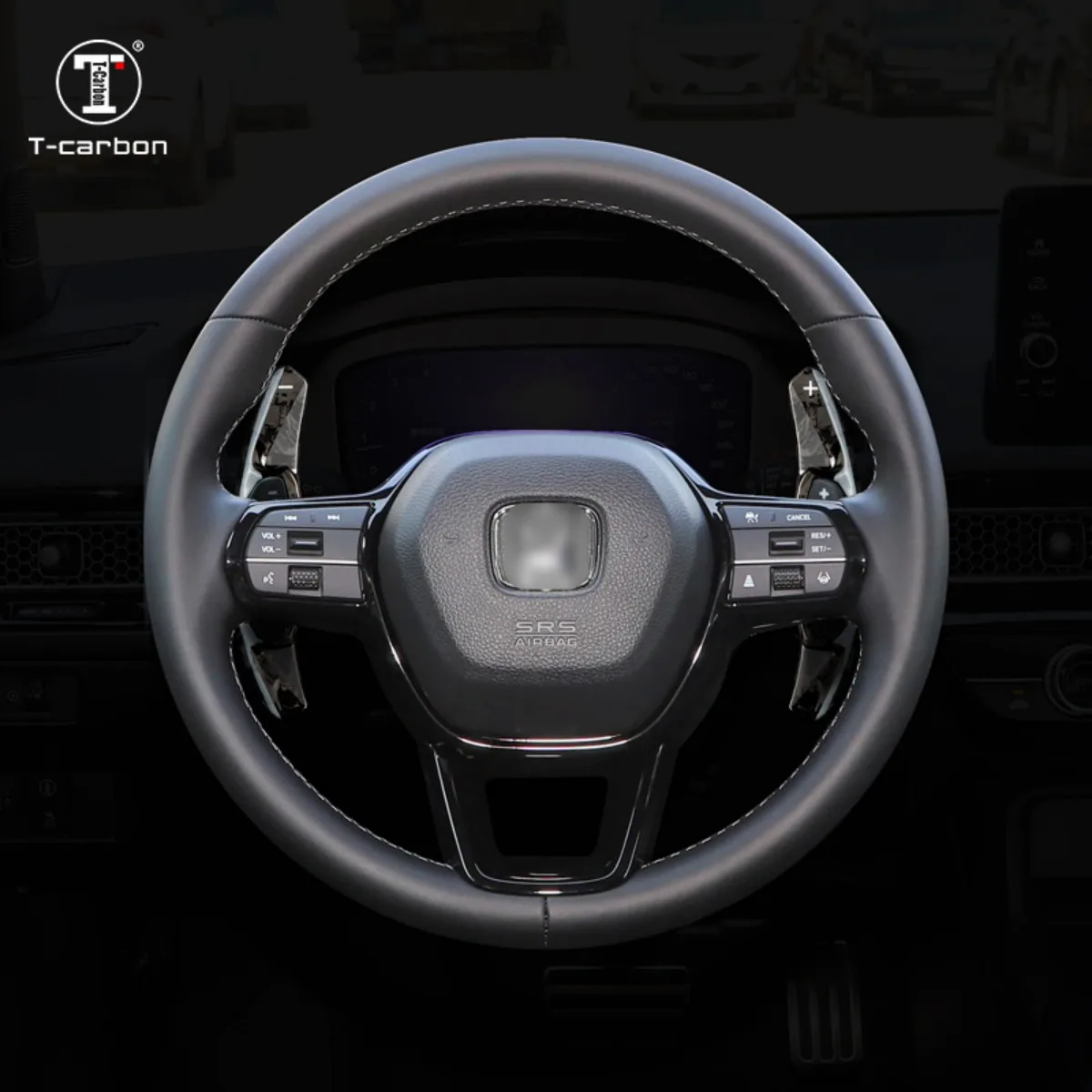 T-carbon Paddle Shift For Honda Civic FE FL 2021-2023 G11 11 Gen Car Steering Wheel Carbon Fiber Paddle Shifter DSG Accessories