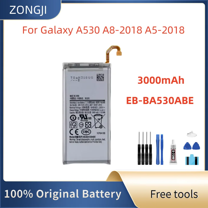 بطارية جديدة EB-BA530ABE بطارية 3000mAh لهاتف جالاكسي A8 2018 A530 SM-A530 A530F A530K/L/S/W A530N/DS بطاريات + أدوات #1