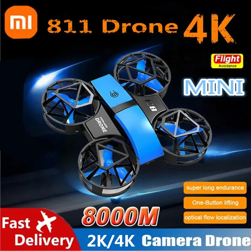 Xiaomi 811 Mini Drone 4k profession 2K HD 1080P Wide Angle Camera WiFi FPV RC Dron Height Keep Drones Helicopter Kids Toys New