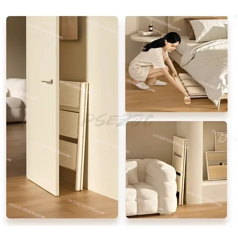 Household Portable Thick Folding Multifunctional Ladder Indoor Safety Portable and Extendable Small Ladder Stool