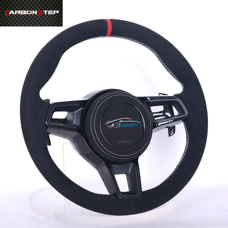 Car Steering Wheel Interior Accessories Suede Steering Wheel for Cayenne Macan 911