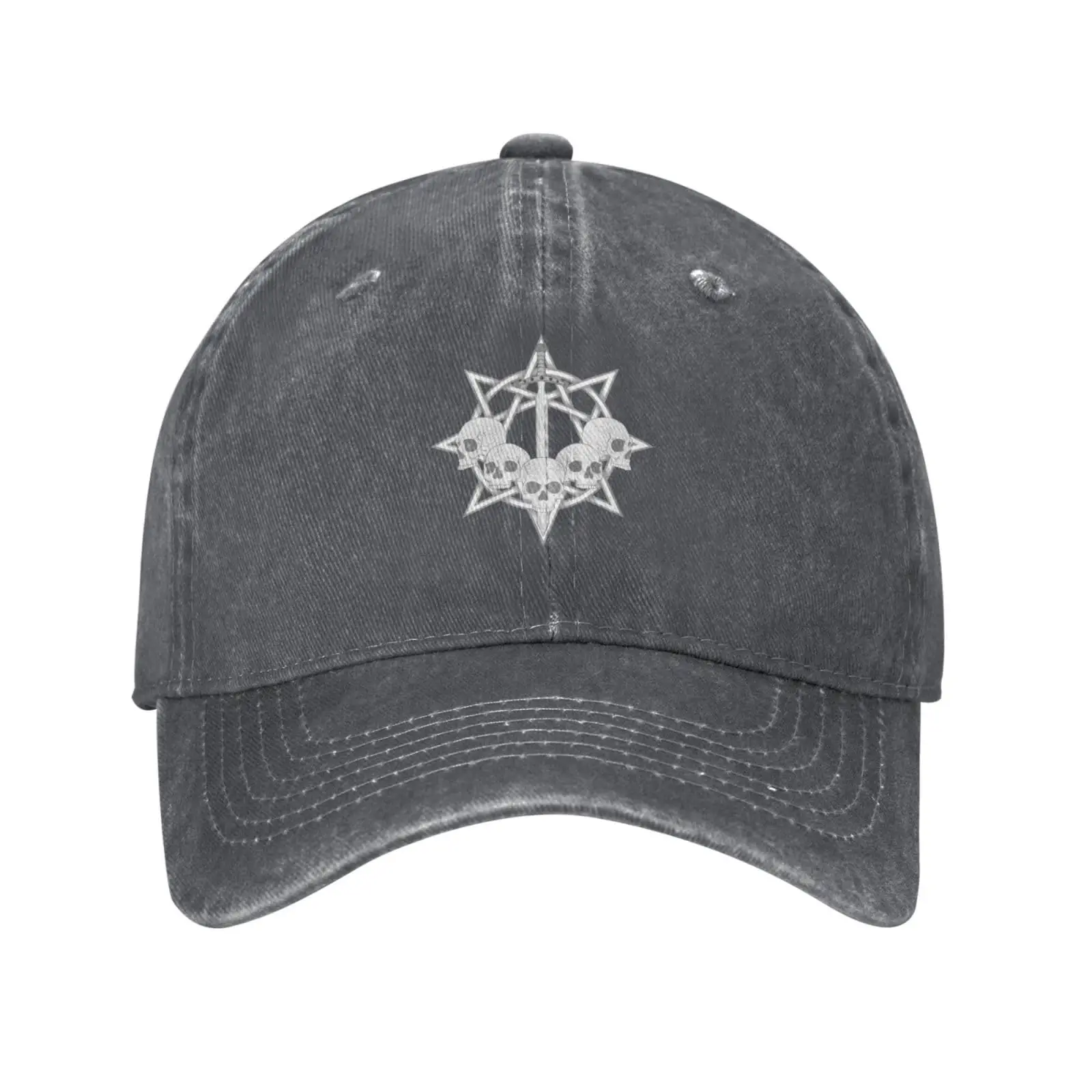 Skull with Sword and Star Baseball Cap for Men Women Vintage Trucker Hat Golf Hats Dad Hat Deep Heather