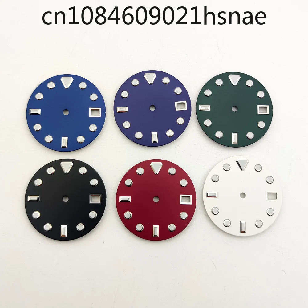 28.5MM modified watch accessories are suitable for Seiko NH35/36/4R dial, luminous literal, abalone surface