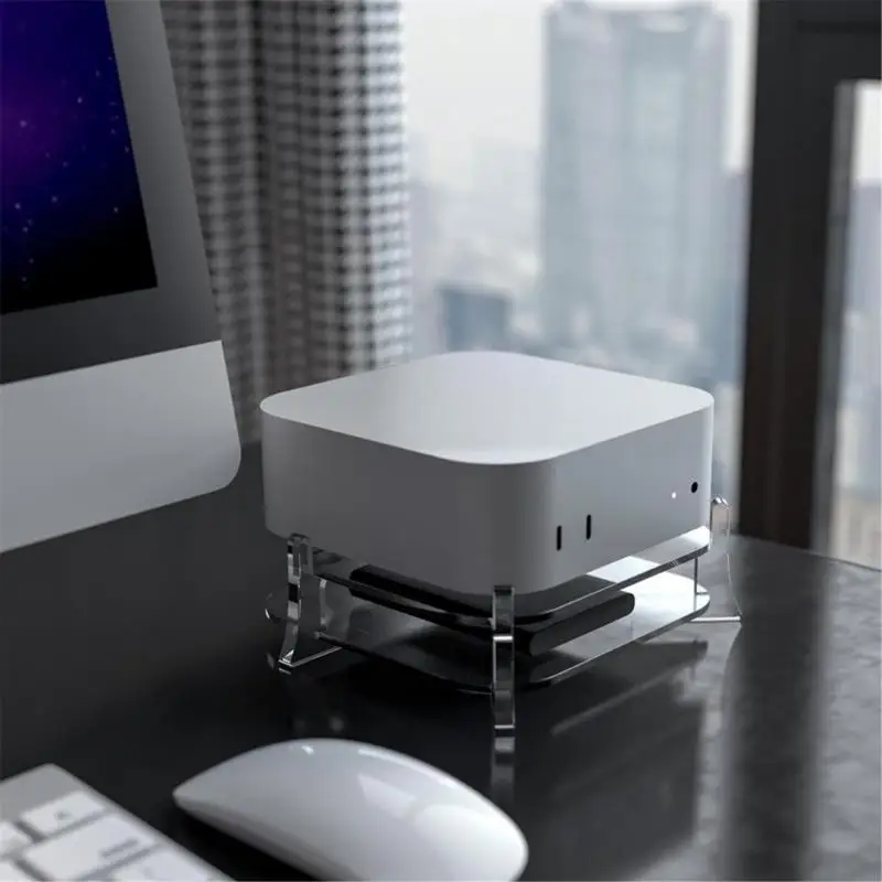 Elevare il tuo laptop Mini con questo robusto rack archiviazione acrilico