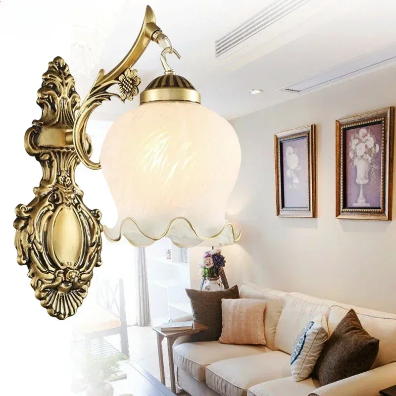 

European Style Wall Lamp Retro Vintage Lighting Fixture Living Room Bedroom Indoor Wall Lamps