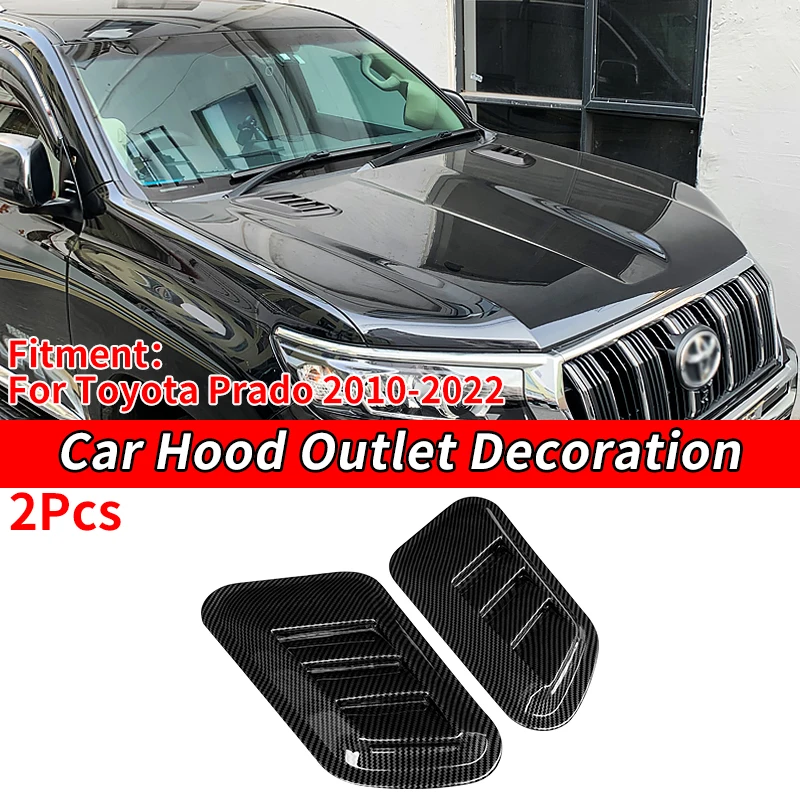 

Car Air Flow Intake Hood Scoop Vent Bonnet Decorative Covers Side Air Outlet Hood Auto Accessories For Toyota Prado 2010-2022