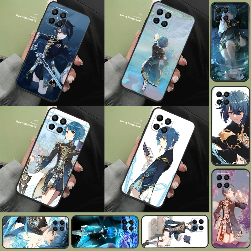 Genshin Impact Xingqiu Phone Case For Huawei P40 P20 P50 P30 Pro Nova 9 5T Cover For Honor 50 Lite X9 X8 X7 Case