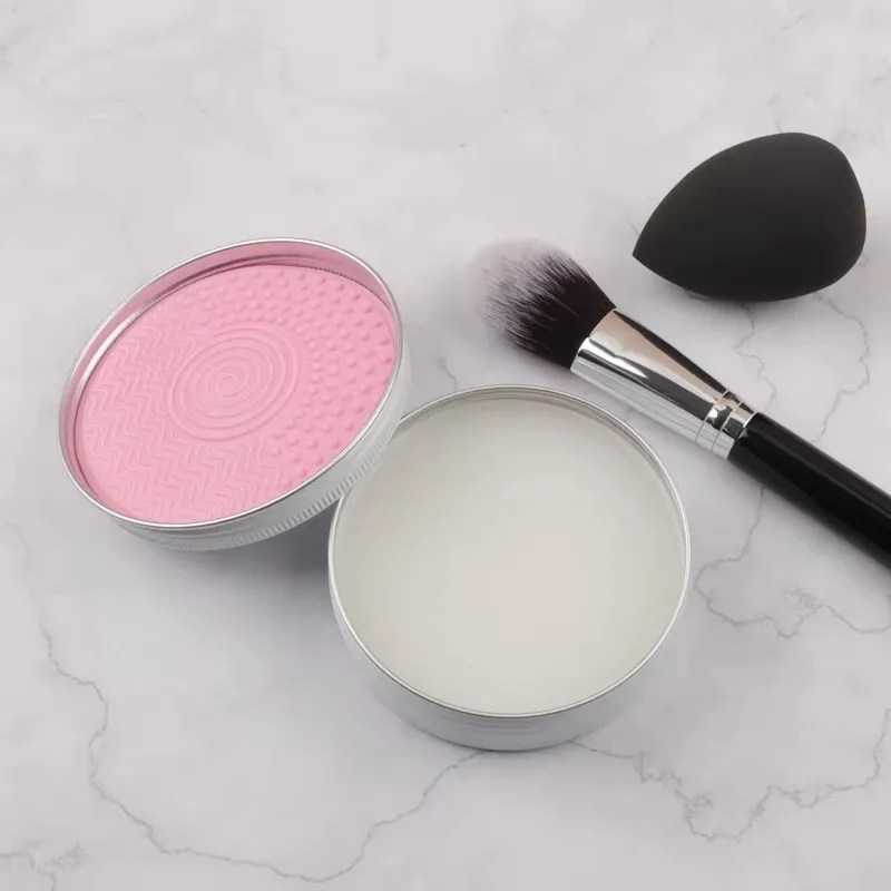 Makeup Brush&Puff Cleaning Kit-Peach Soap with Silicone Pad Effective Cleaning Artifact Must-Have Beauty Tool for Cosmetic Care