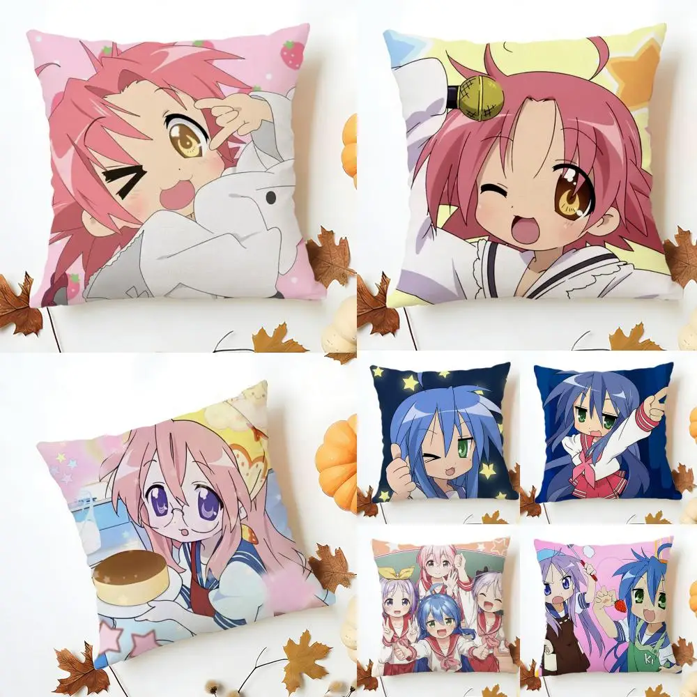 L-Lucky S-Star Cushion Cover Washable Linen Pillowcase Soft  for Sofa Bed Cozy Home Room Decor