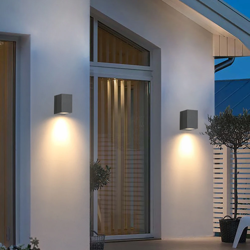 Lámpara LED de pared para jardín, luz de inducción de cuerpo humano infrarrojo, resistente al agua IP65, para interior y exterior, estilo minimalista moderno, AC85-265V