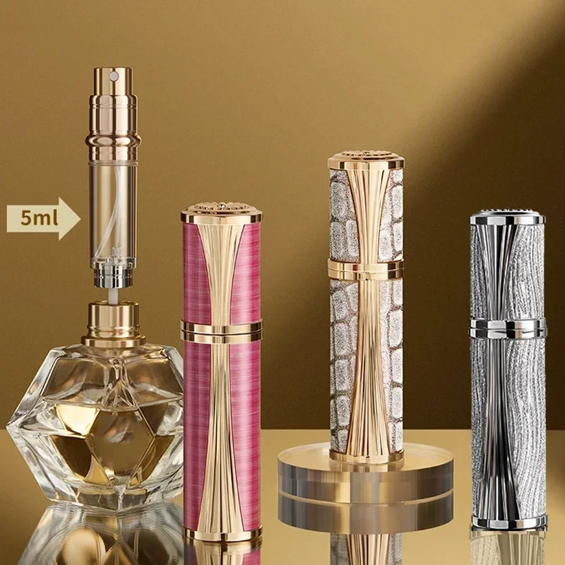 

5ML Refillable Mini Perfume Bottle Leather Portable Cosmetic Spray Bottle Atomizer Spray Container for Travel Refillable Bottles