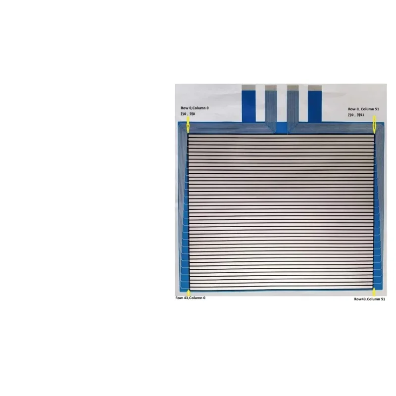 Matrix thin film pressure sensor, flexible resistor, multi-point array pressure distribution data collection measurement