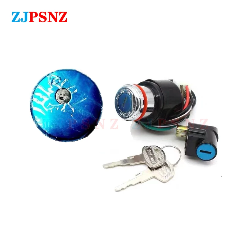 

GN125 6Wires Motorcycle Scooter Lock Set Ignition Switch Fuel Gas Tank Cap Electric Door Lock Fuel Tank Cap Lock Seat Lock Keys