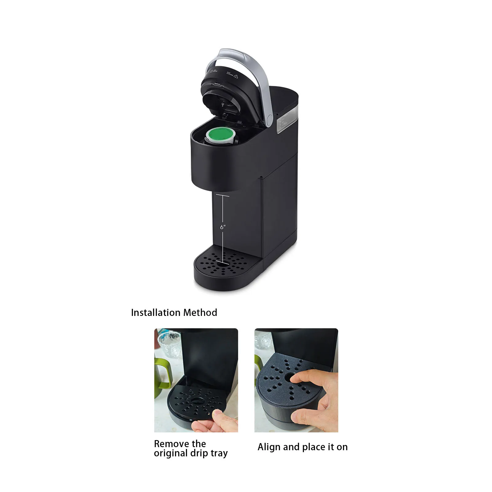 صينية مياه مرتفعة مناسبة لصانع القهوة الصغيرة K PLA ماكينة صنع القهوة صينية المياه بالتنقيط سهلة التنظيف