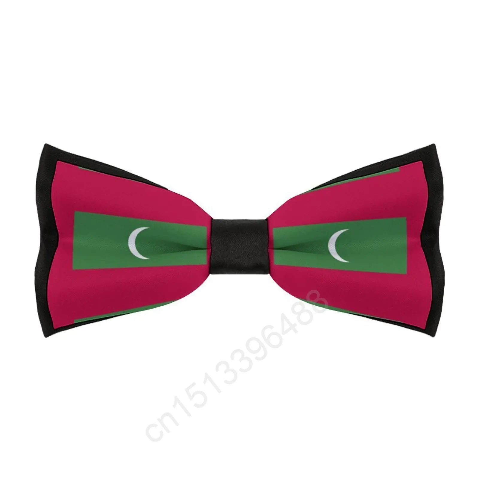 New Polyester Maldives Flag Bowtie for Men Fashion Casual Men's Bow Ties Cravat Neckwear For Wedding Party Suits Tie