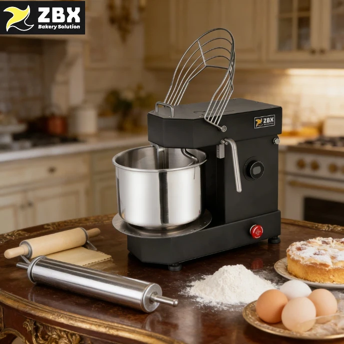 5L and 7L popular desktop mini mixers, food grade bread mixers with detachable spiral mixers, suitable for bread flour mixing eq