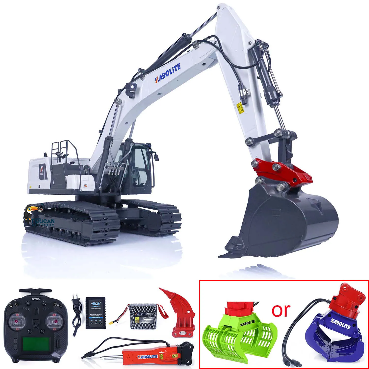 

Kabolite K961 100S HUINA 1/18 Hydraulic RC Excavator Upgraded Version K336GC Light TOUCAN RC HOBBY Remoted Digger Toys Trucks