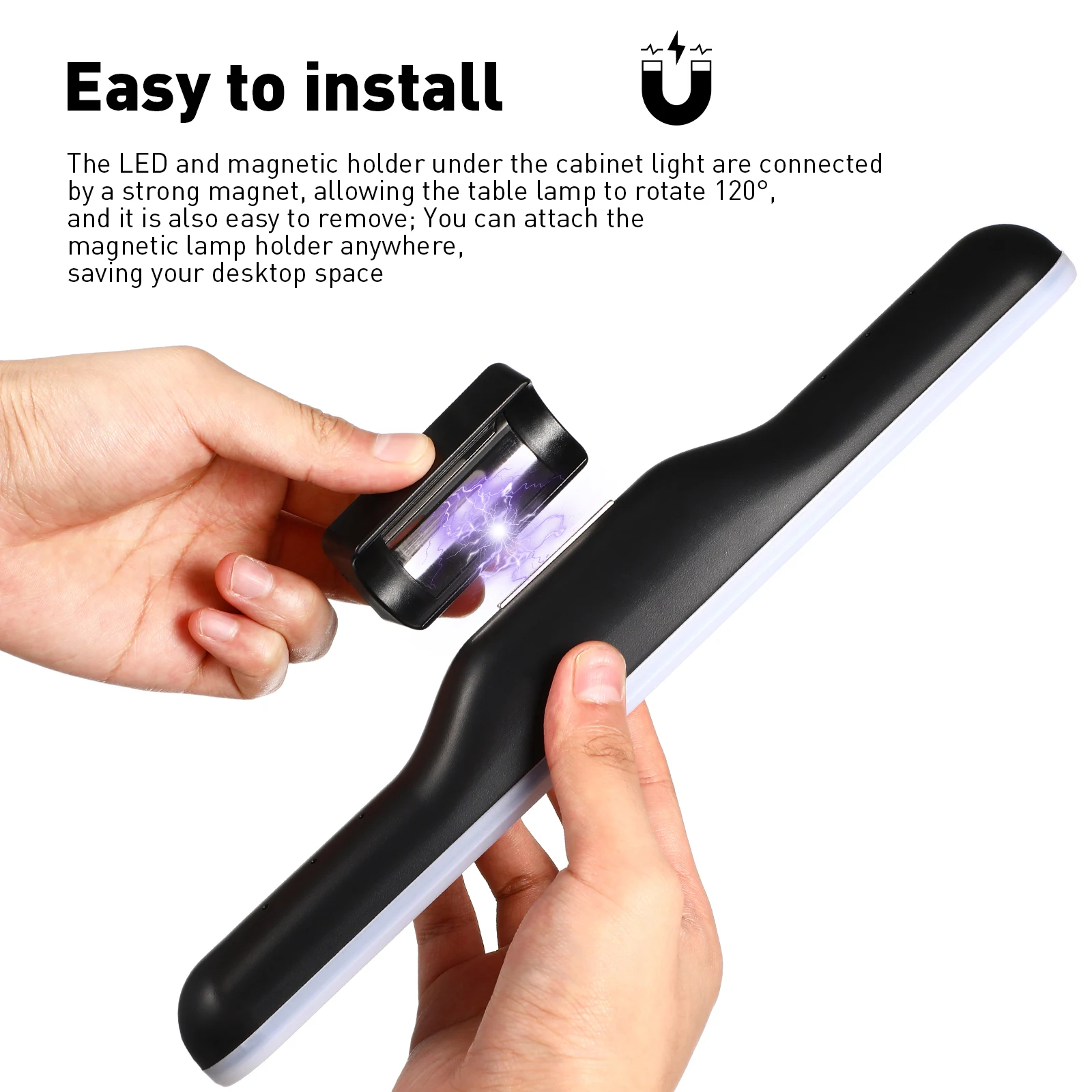 

36Leds Led Under Cabinet Light Adjustable Brightness Usb Rechargeable Bedroom Closet Lamp Magnetic Rotatable Closet Light For
