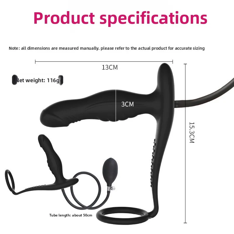 نفخ المكونات الشرج مع حلقة القضيب تحفيز الجنس لعب للرجال النساء الشرج الحمار بعقب موسع جهاز تدليك للبروستاتا G بقعة محفز