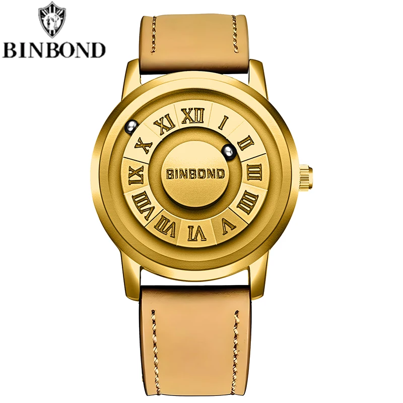 BINBOND B234 Top Luxury Men Quartz Watches Magnetic Levitation