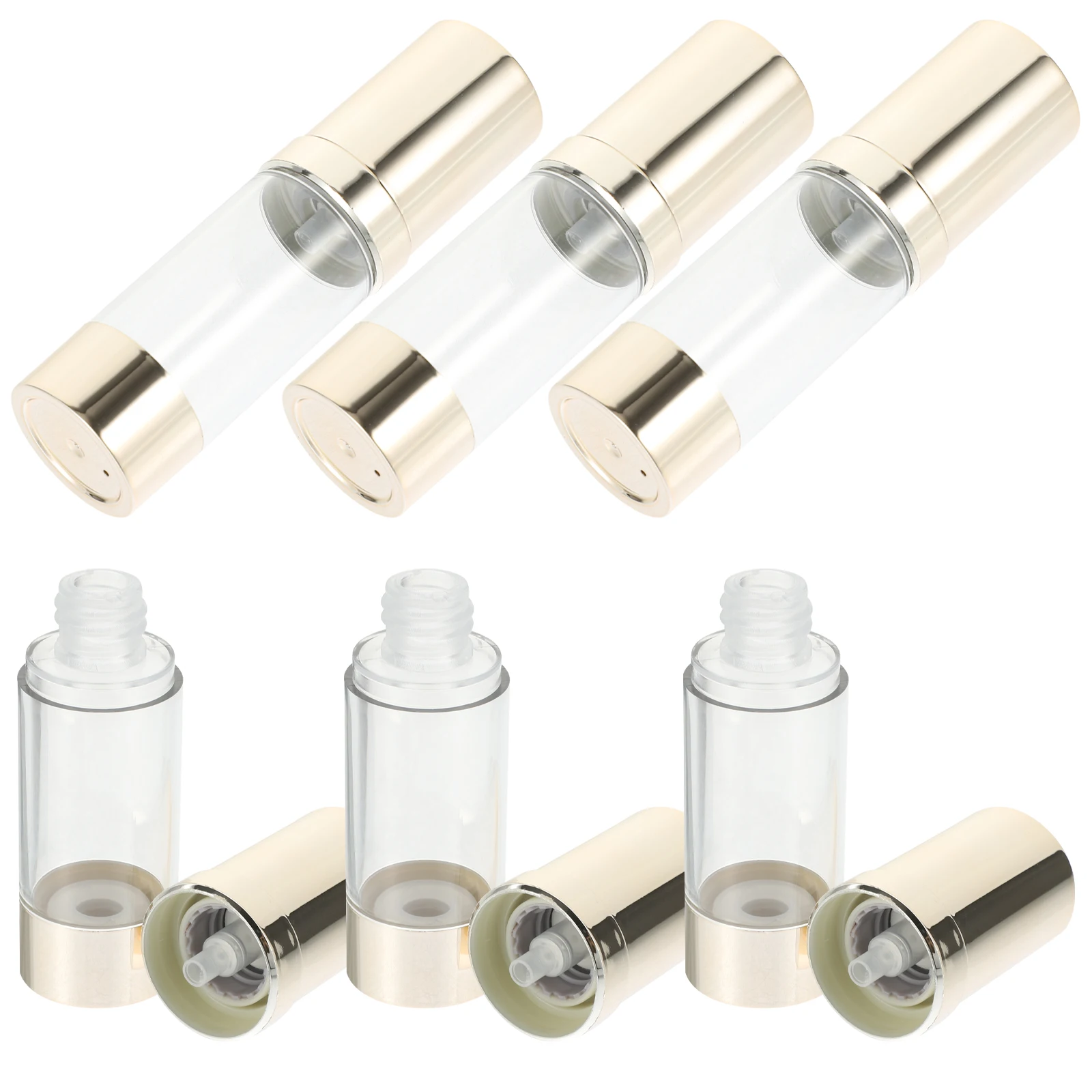 

6 Pcs 30ML Empty Bottles ABS PET PP Travel Lotion Pump Dispenser Refillable Leak Proof Skincare