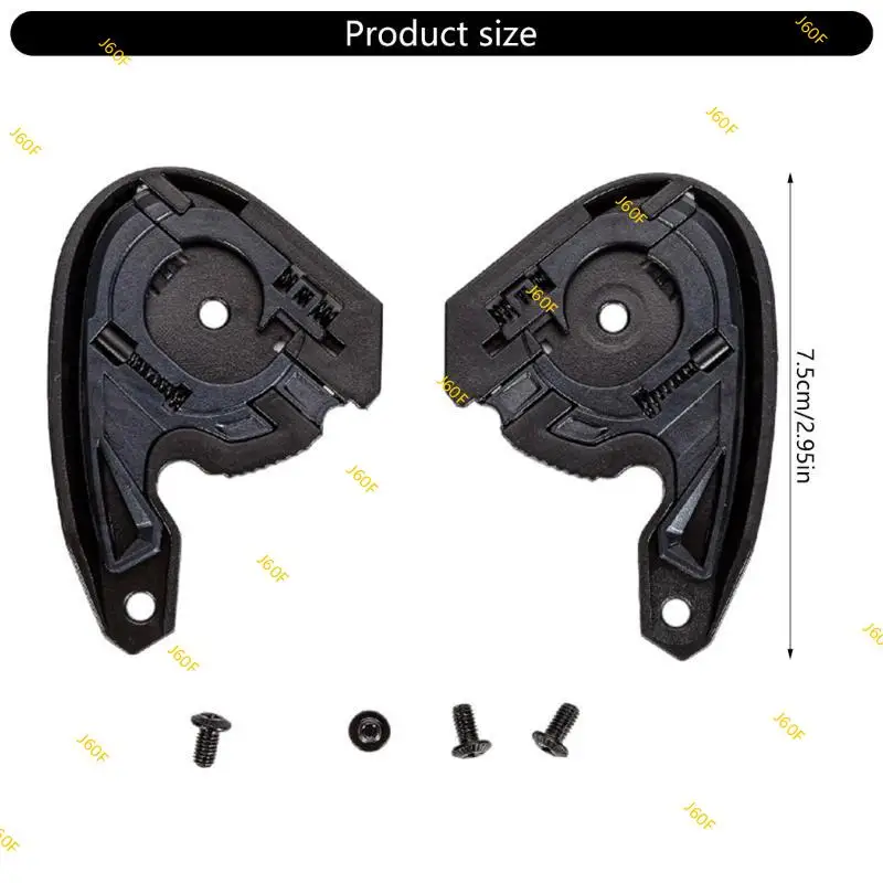 

J60F Adjustable Motorcycle Helmets Bottom Support Mounting Base for HJC C10 Model Skiing Skateboarding Biking Activities 2pcs