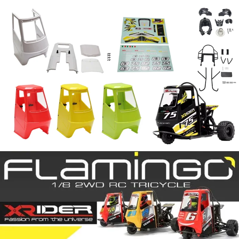 X-Rider flamingos 1/8 Body Shell Roll cage Driver Sticker For X-Rider flamingos FG8043 FG8023 FG8044 FG8027 Body Parts