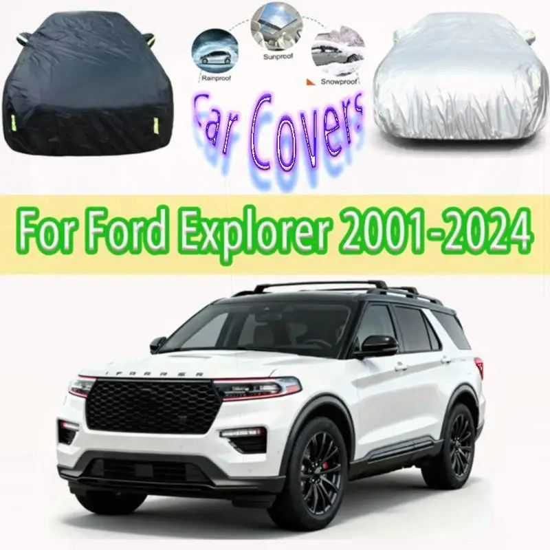 

Full for Ford Explorer 2001 2024 Waterproof Dustproof Outdoor Protection Sunshade Exterior Accessories Car Covers