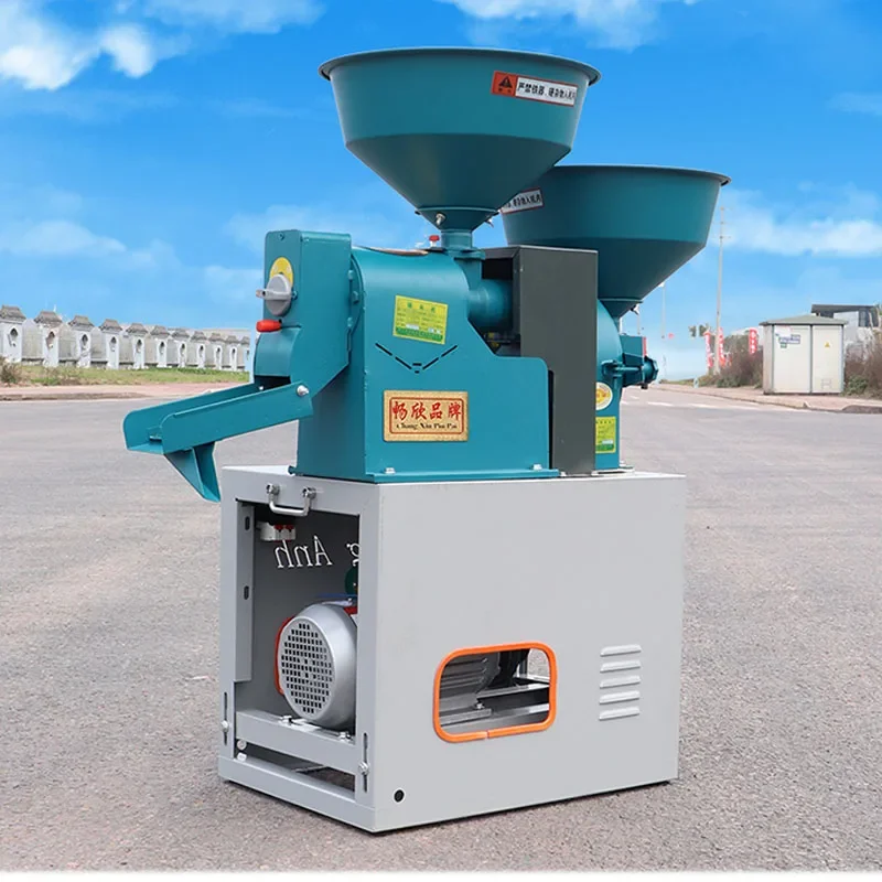 Stone Removal Fine Bran Rice Milling Machine Thickness Adjustable New Grain Peeling Machine Electric All-in-one Crushing Machine