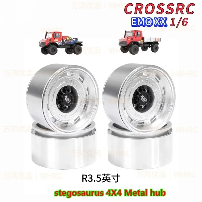 CROSSRC 1/6 EMO XX dinosaurio juego de cubo de rueda de Metal para 4X4 Stegosaurus 6X6 Brontosaurus coche trepador de control remoto simulación de barro piezas de mejora