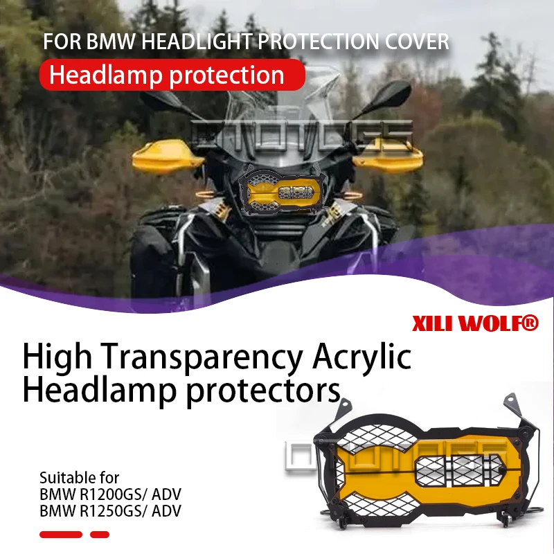 

Headlight Protection Net for BMW R1200GS GSA R1250GS ADV Motorcycle Conversion Headlight Protector Carbon Steel Protective Cover