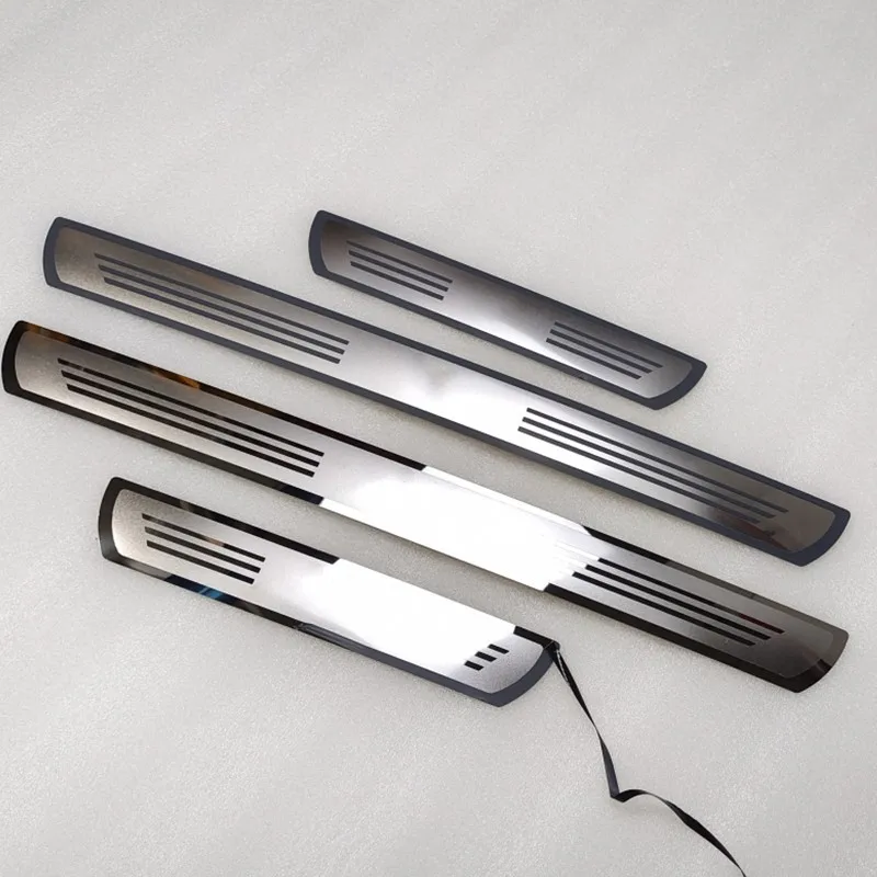 Chrom Edelstahl Auto Türschwelle Anti-Schmutz Aufkleber Abdeckung Dekoration Außen Anti-Kick Pedal Trim Zubehör Teile – Detail 4
