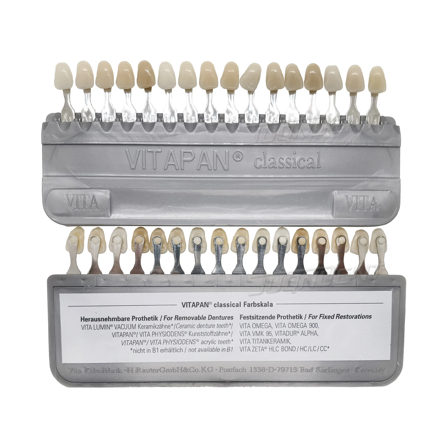 Vitapan Classical 16 Color Teeth Shade Guide Dental Teeth Whiting Porcelain Colorimetric Plate Beauty
