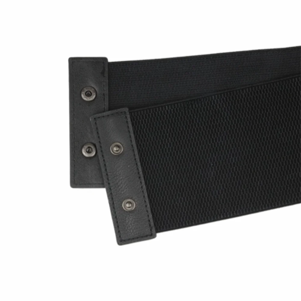 

Готический корсет из искусственной кожи для девушек, однотонный, эластичный широкий пояс-корсет для талии, утягивающий широкий пояс-кумербанд для образов