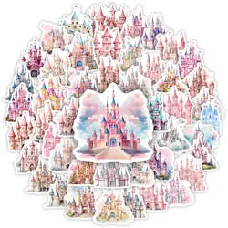 Watercolour Cartoon Castle Stickers DIY House Decal for Laptop Phone Scrapbook Luggage Decorative Bottles Graffiti Waterproof