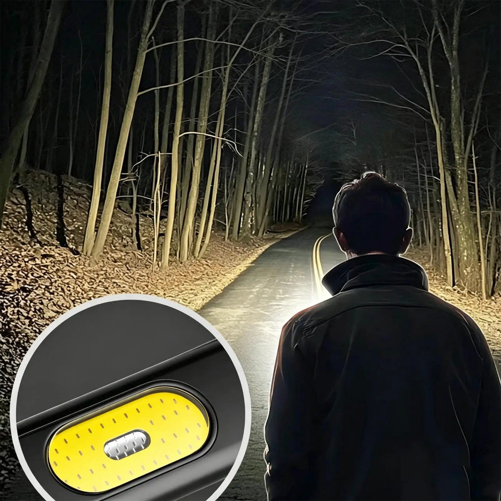 LED Mini Flashlight 470-Lumen Magnetic Rechargeable Portable Flashlights With Magnetic Base & Clip For Night Walking Fishing