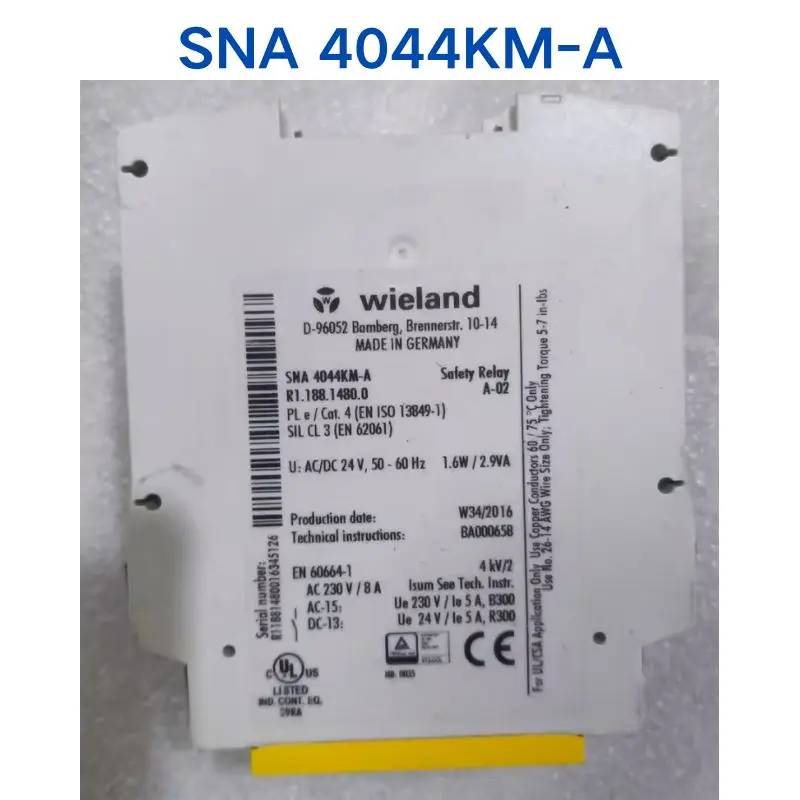 Second-hand test OK wieland relay SNA 4044KM-A SNA4044KM-A